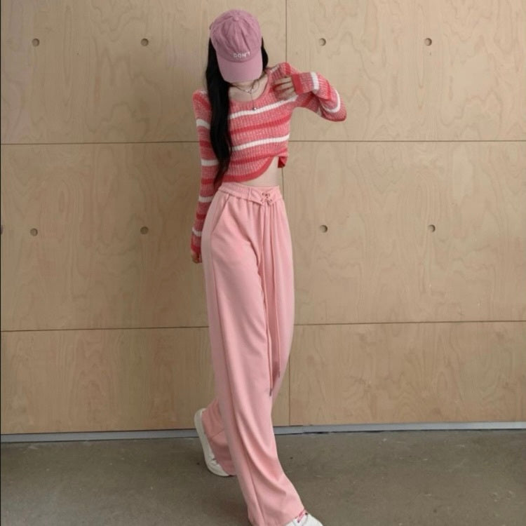 ストライプ スリムニット mry000297