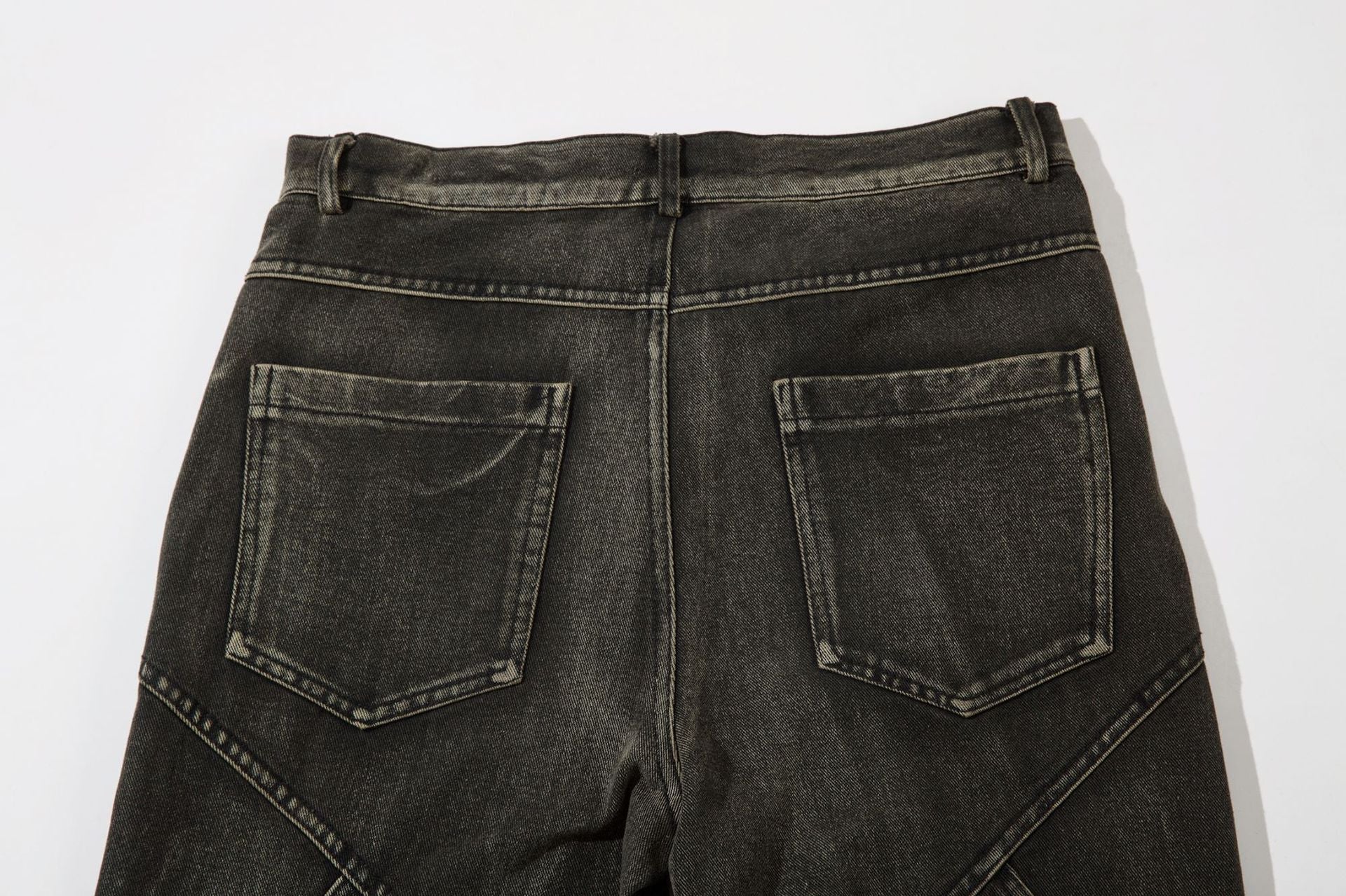 Architectural Wide-Leg Denim Pants mry001650