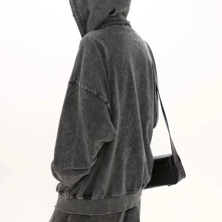 【Orchid】韓国ストリート 韓国カジュアル レトロ ヴィンテージ ジップアップトップス mry001221