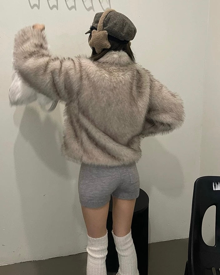 ※残りわずか『評価★4.8以上/SNS大人気アイテム💎』Faux Fur Jacket mry001785