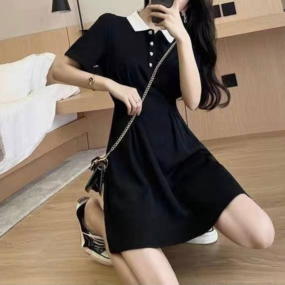 ポロカラーワンピース 夏 mry000007