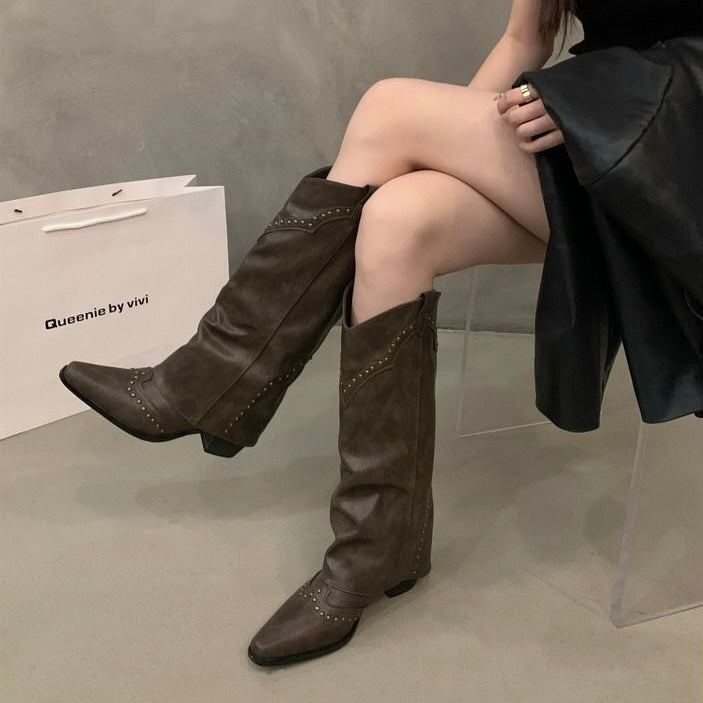 【Taéf】2カラー展開 ウエスタンブーツ mry001550