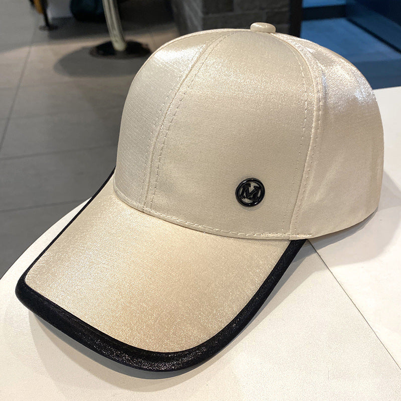 深め 縁取り Mレタリング キャップ mry000205