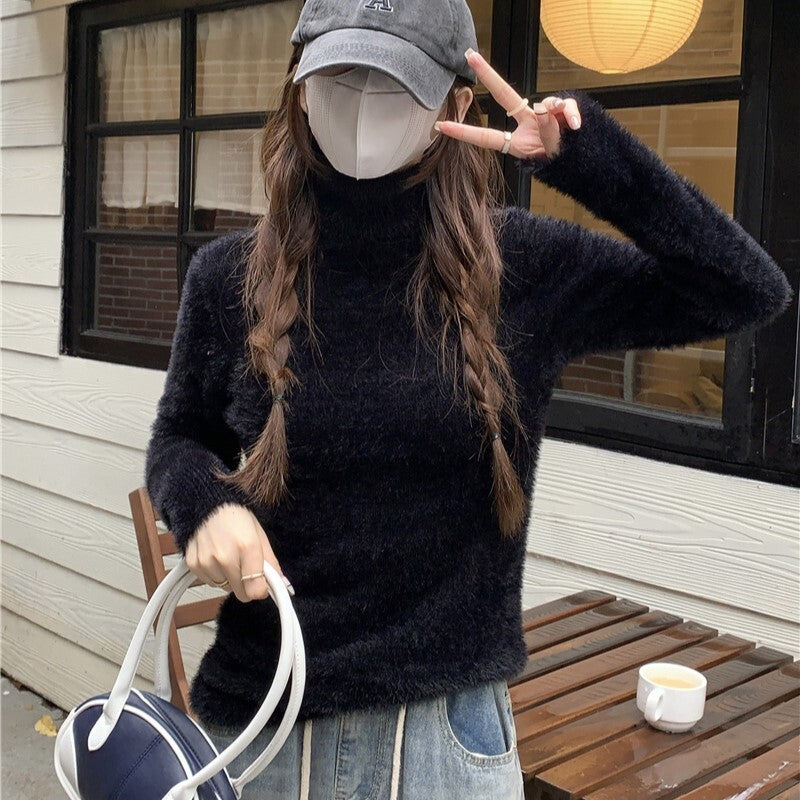 タートルネック 4カラーニットセーター mry000513