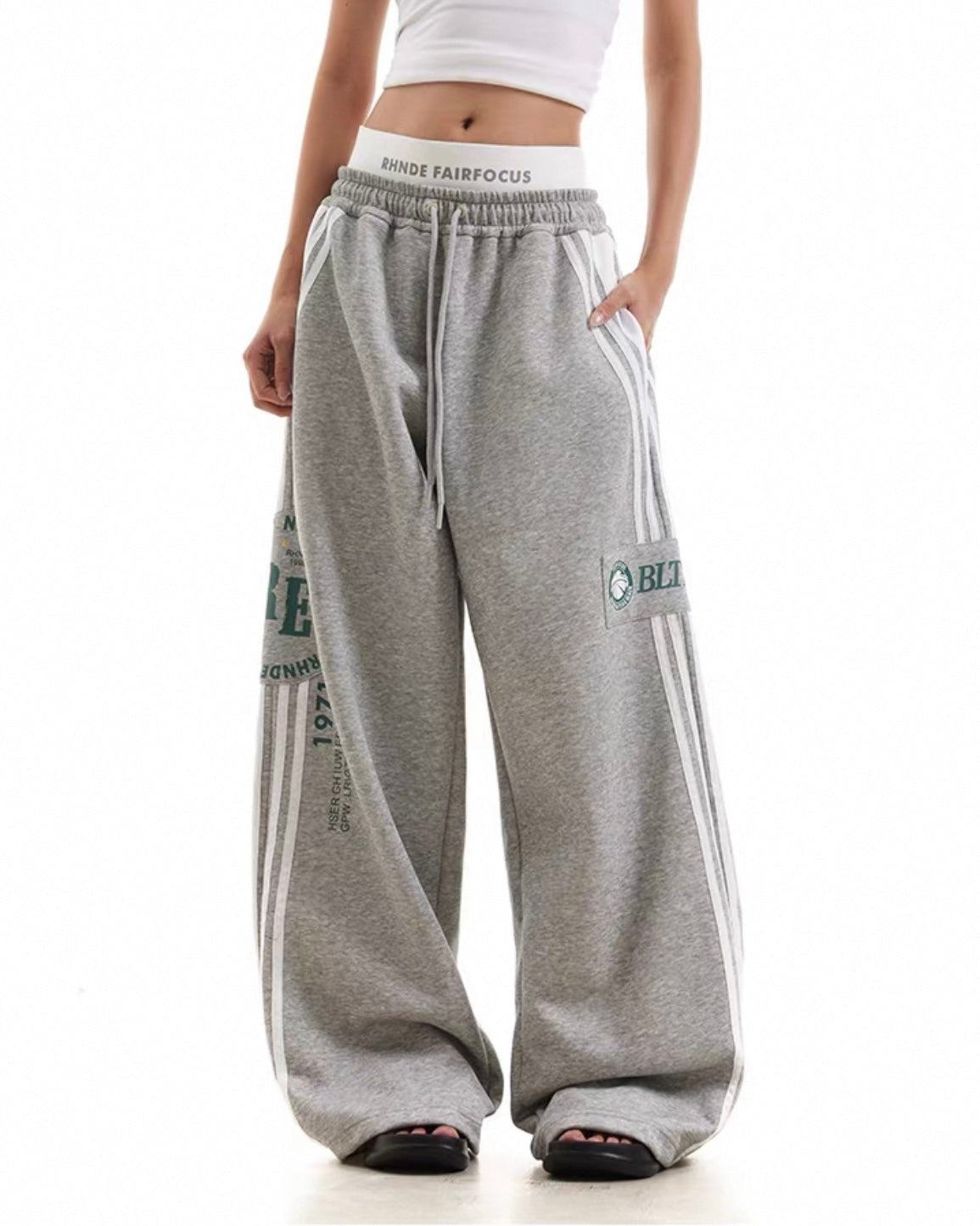 【YURU:FIT】Athletic Stripe Sweatpants mry001876