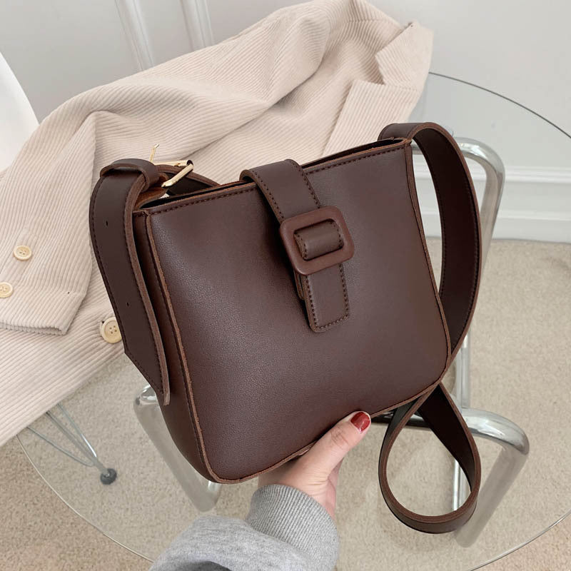 オールシーズン 肩掛け ファスナー 無地 ショルダーバッグ mry000201