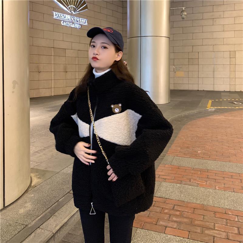 ボアジャケット くまちゃんロゴ mry000339