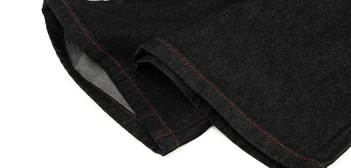 【COVER:FIT】 Button-Fly Baggy Black Jeans mry001864