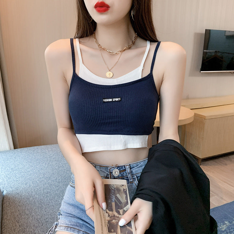 パッド付き フェイクツーピス キャミソール mry000052