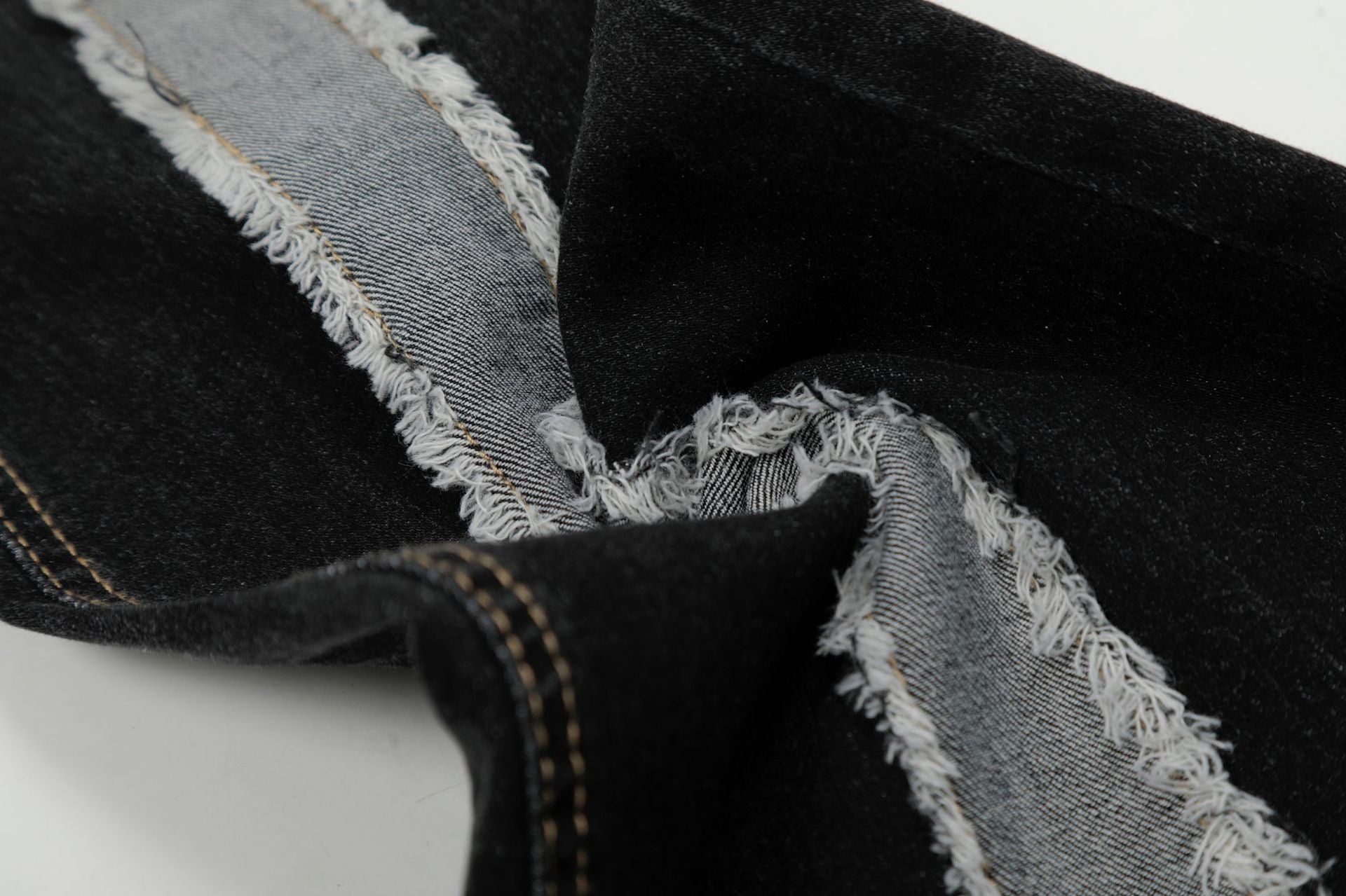 Ribbon Strap Panel Flare Denim Pants mry001667