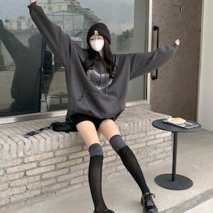 ハートデザインルーズパーカー mry000483