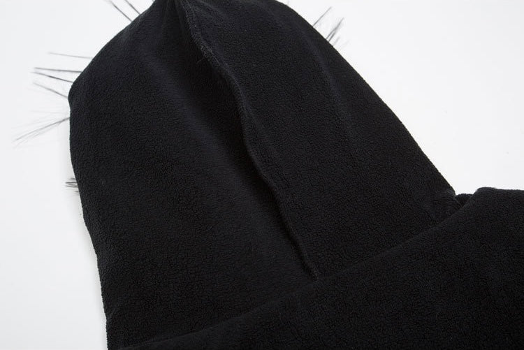 【リピート続出⚡️/2color】Faux Fur Trim Fleece Zip Jacket mry001936