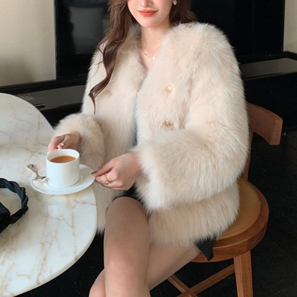 【Plaisir】2カラー展開 ファージャケット mry001490