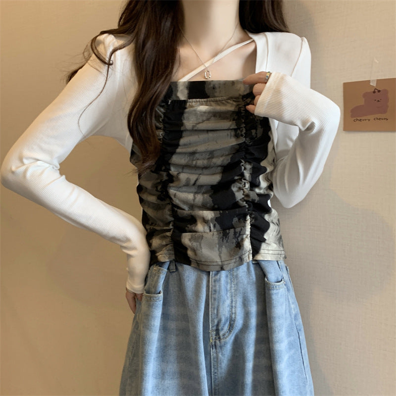 【Black Mamba】2カラー展開 レイヤードトップス mry001533