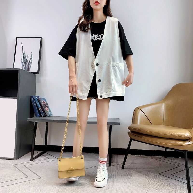 ルーズ カジュアル ジレ 薄手 mry000034