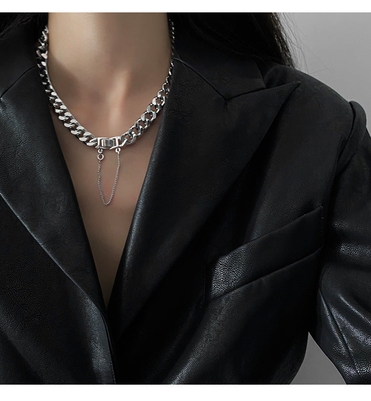 鎖骨チェーン ネックレス 太め mry000350