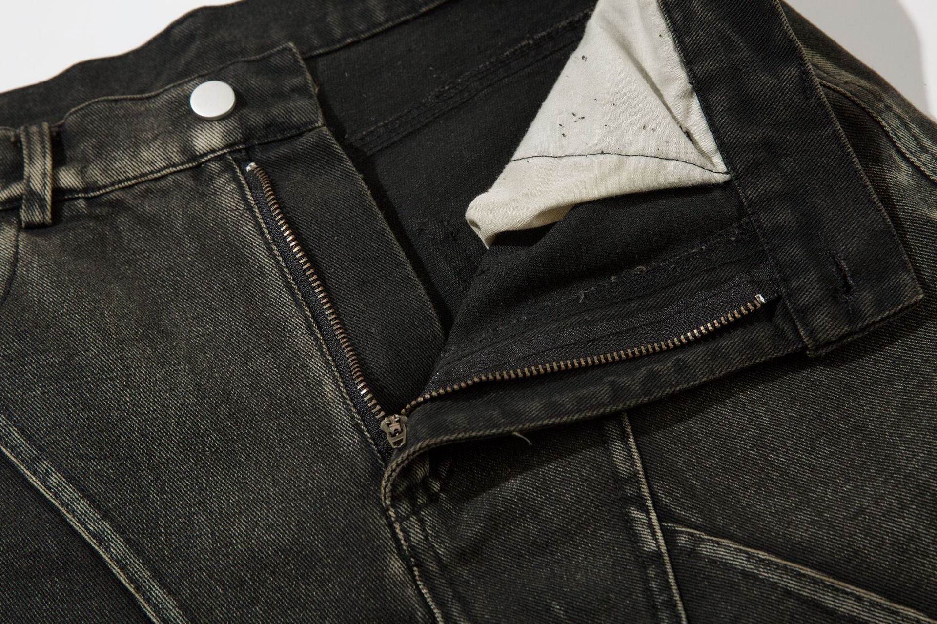 Architectural Wide-Leg Denim Pants mry001650