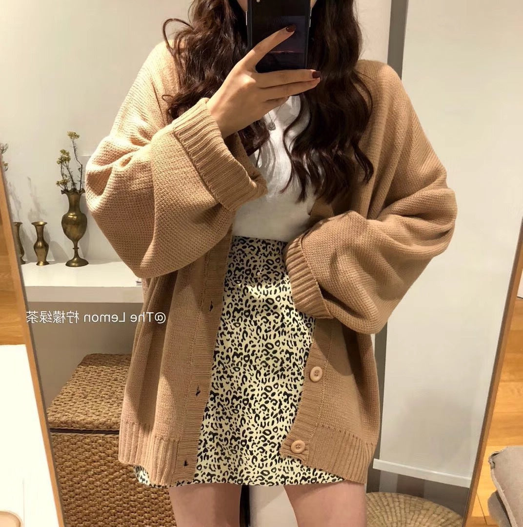 【送料無料】ルーズカーディガン 4色展開 韓国カジュアル 韓国ガーリー mry000599