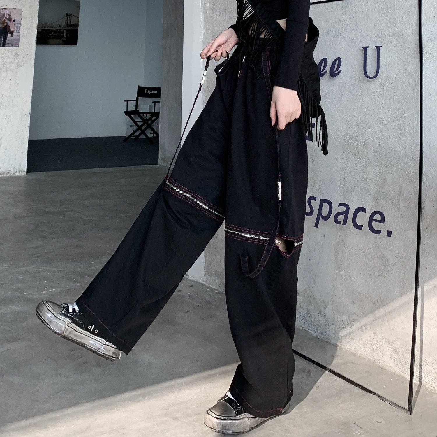 ワンエイト ハイストリート ユニセックス ワイドパンツ mry000046