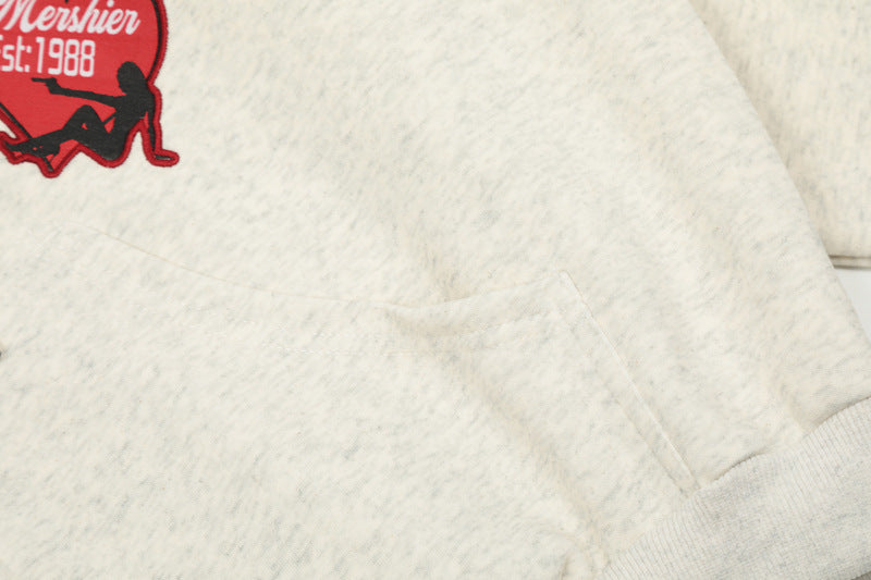 Athletic Badge Zip Hoodie mry001653