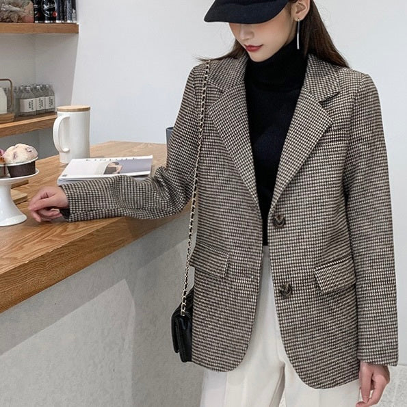 英国風 格子柄ジャケット mry000423