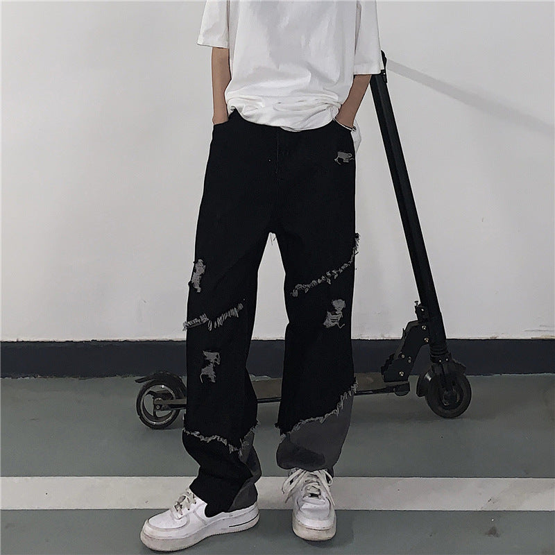 ダメージ ワイド ストリートパンツ ユニセックス mry000018