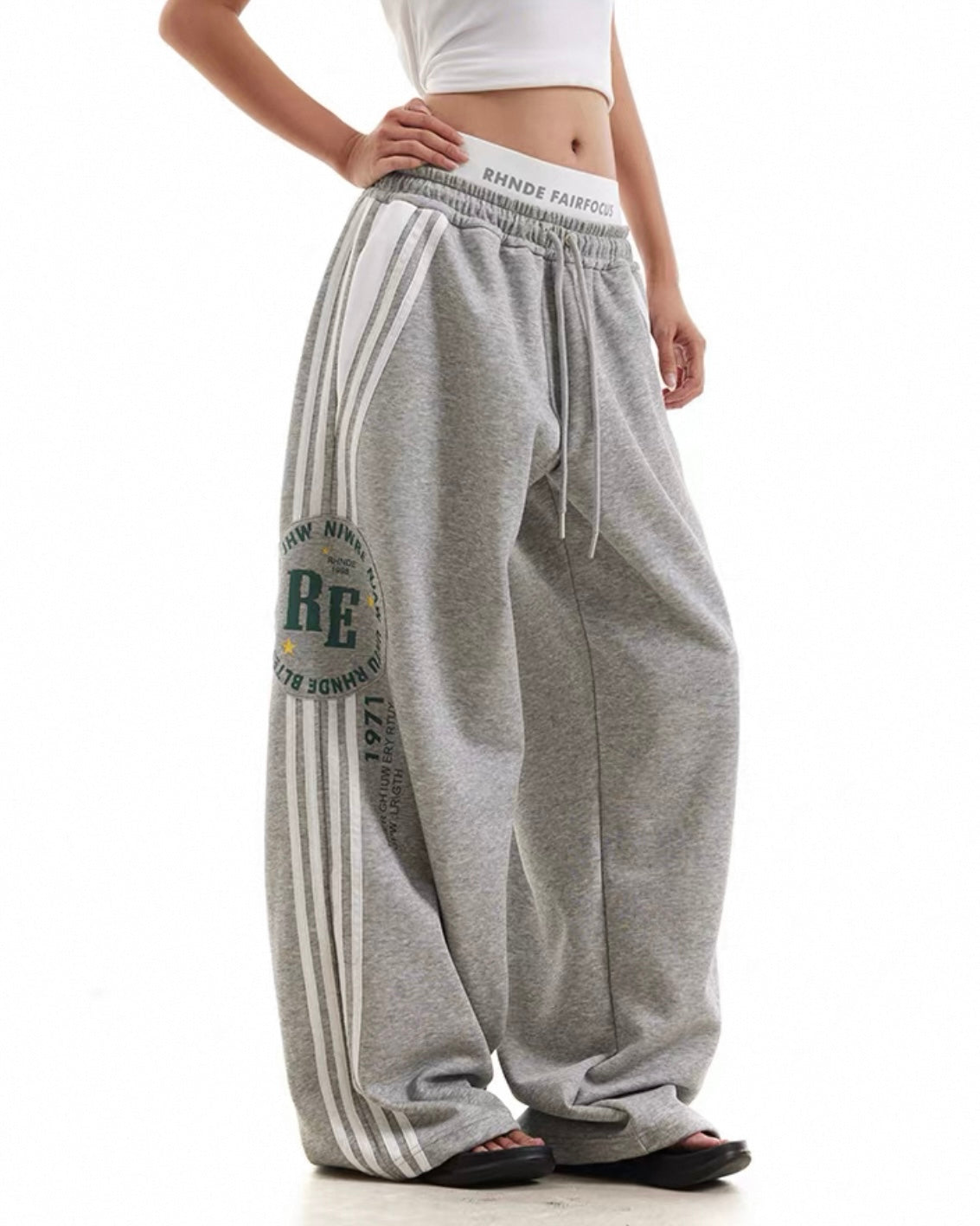 【YURU:FIT】Athletic Stripe Sweatpants mry001876