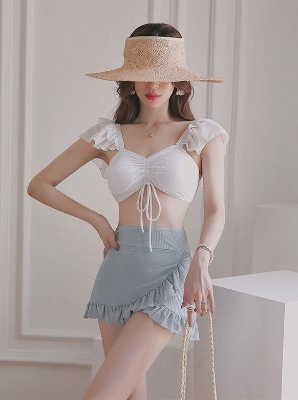 Ruffle Charm High-Waist Bikini Set mry001776