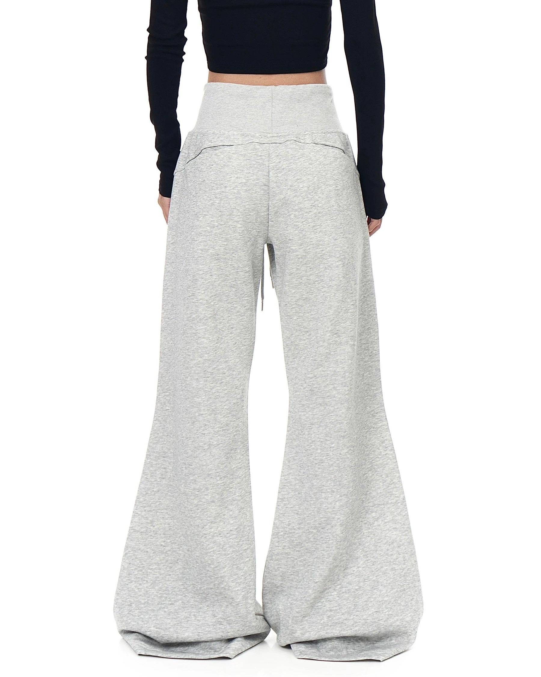 【YURU:FIT】Lettering Cross Wide-Leg Sweatpants mry001883