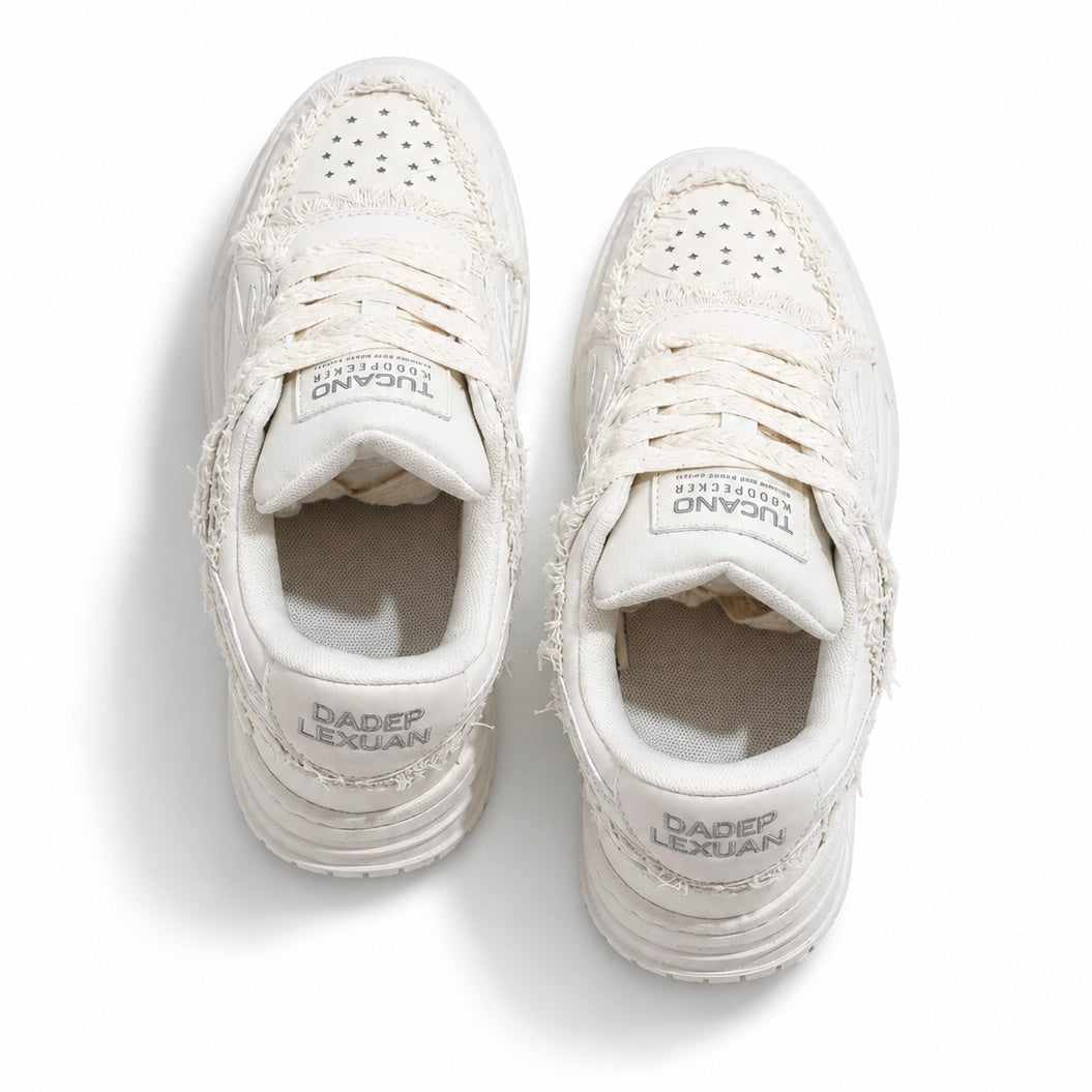 【2color】Ivory Edge Fray Sneakers mry001754