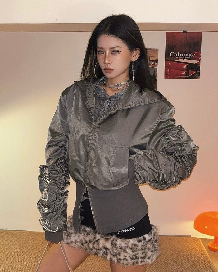 Gothic Hooded Bomber Jacket mry001986