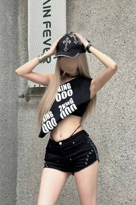 Rhinestone Cross Black Cap mry002235