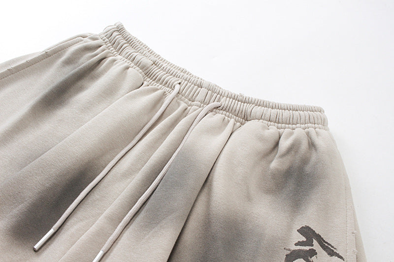 【2color】UNISEX DAMAGE DOLMAN SHORTS mry001755