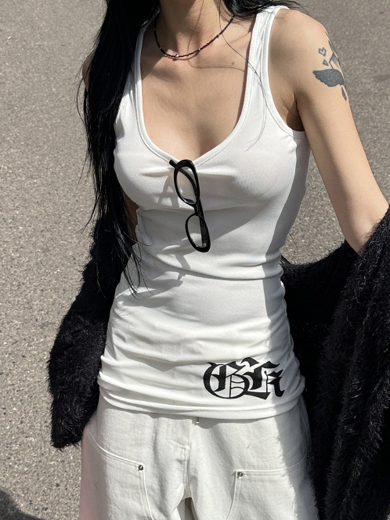 Tattoo Blade Stretch Tank Top mry001722