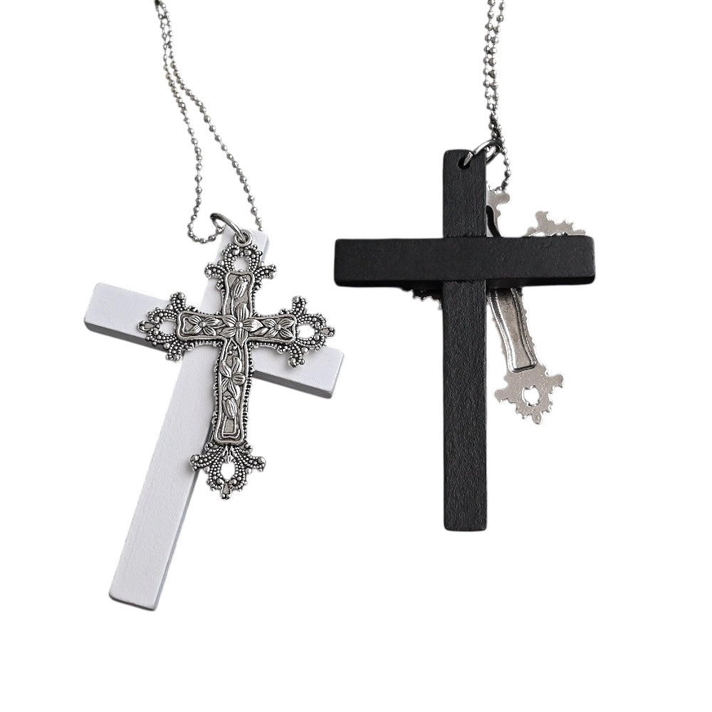 Layered Cross Pendant Necklace mry002298