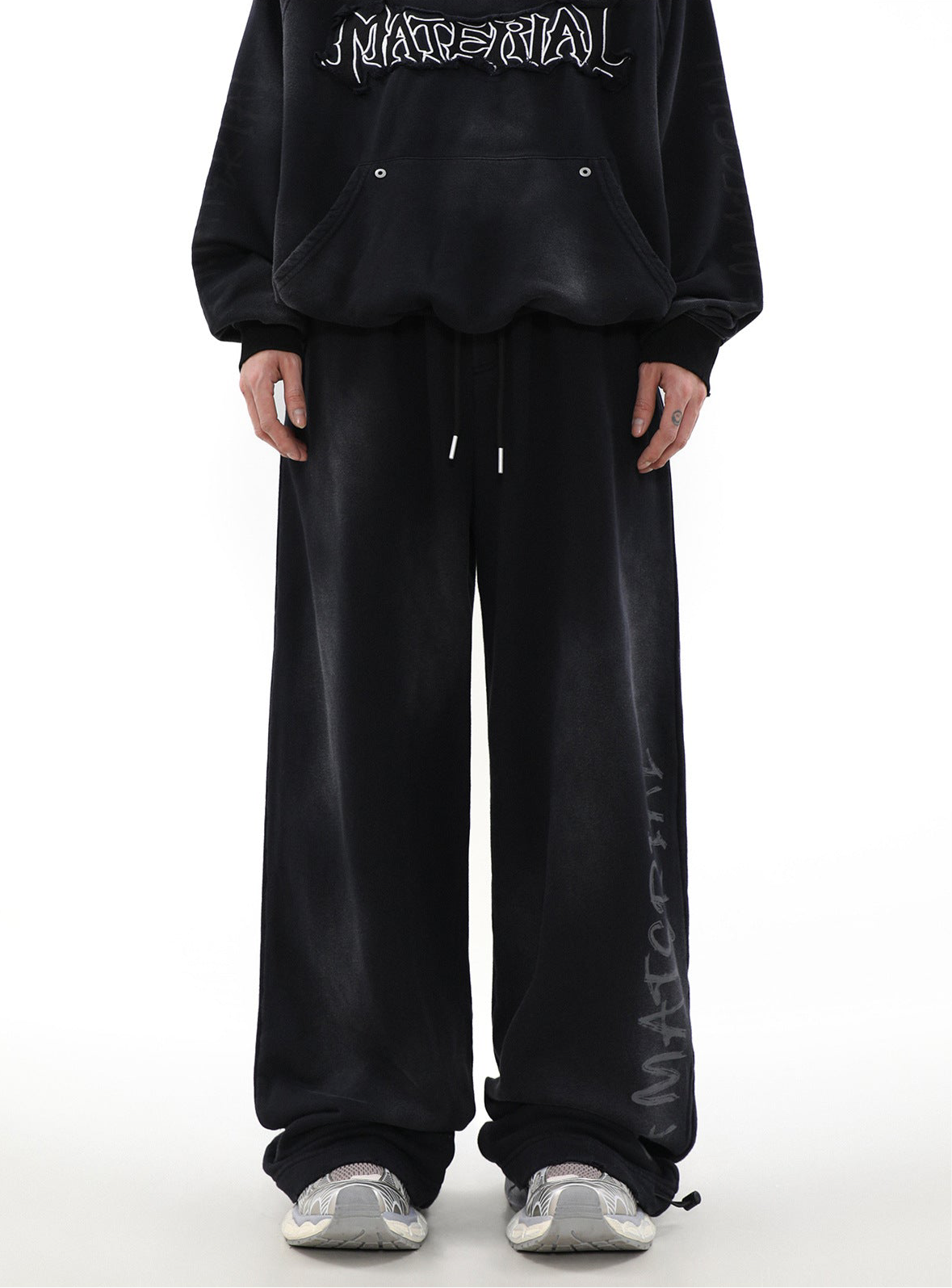 《5000枚突破 / 殿堂入りアイテム》【YURU:FIT】Damage dolman Sweat Pants mry001585