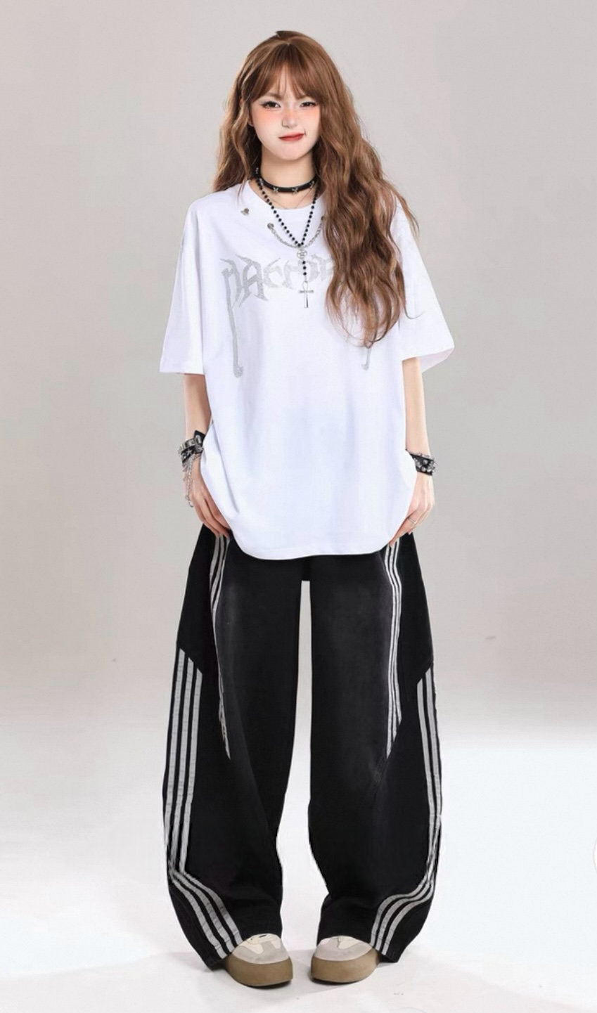 【リピート続出 /2color / Unisex】Vortex Chain Print T-Shirt mry001641