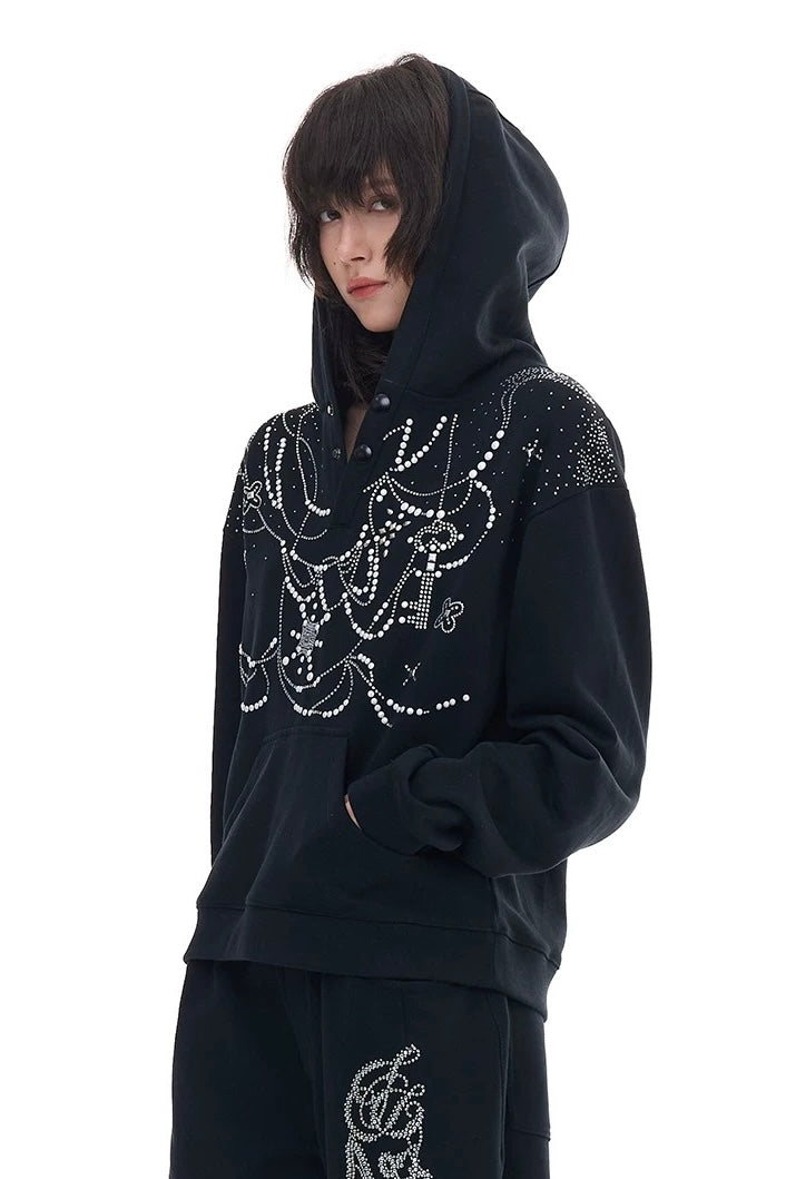 Pearl Chain Graphic Pullover mry002321