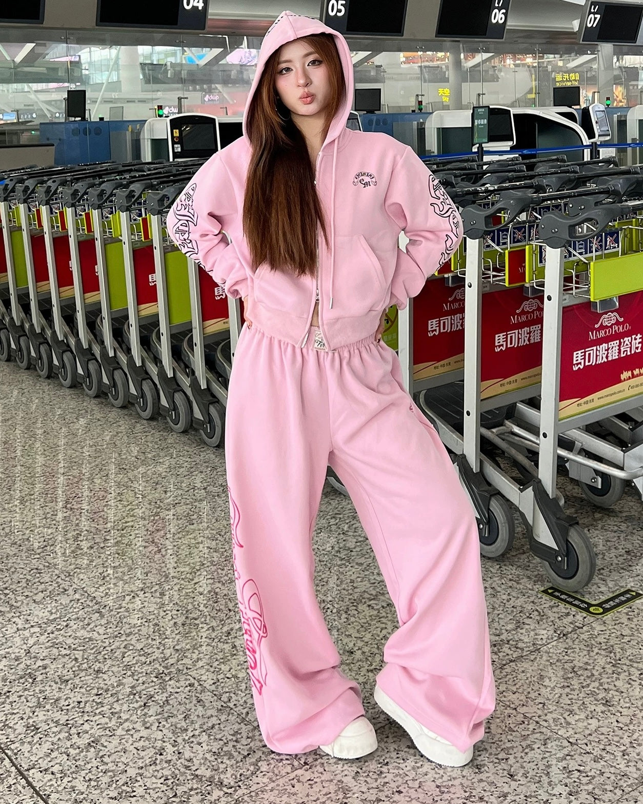 【Set-Up】Pastel Gothic Print Street Set-Up mry001889