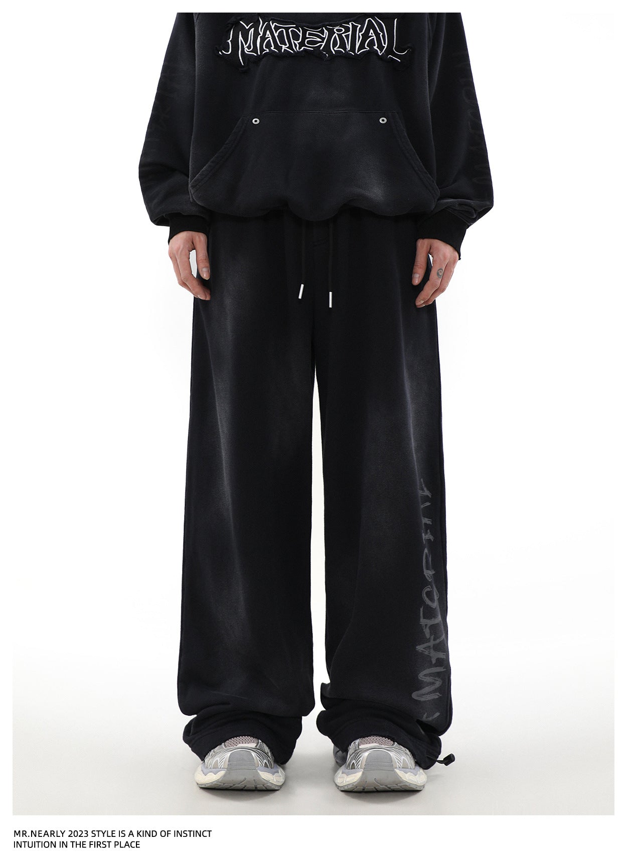 《5000枚突破 / 殿堂入りアイテム》【YURU:FIT】Damage dolman Sweat Pants mry001585