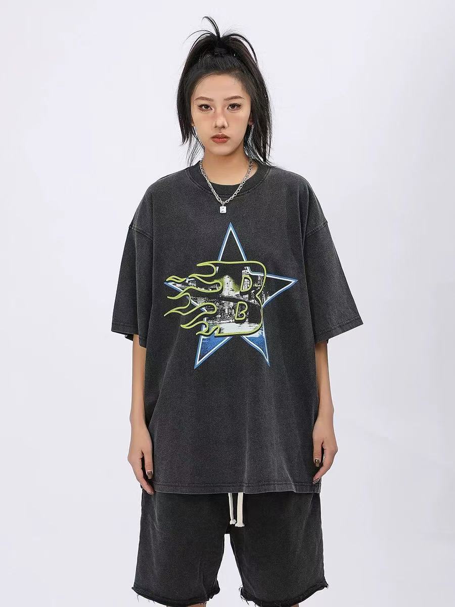 Flame Star Graphic T-Shirt mry001657