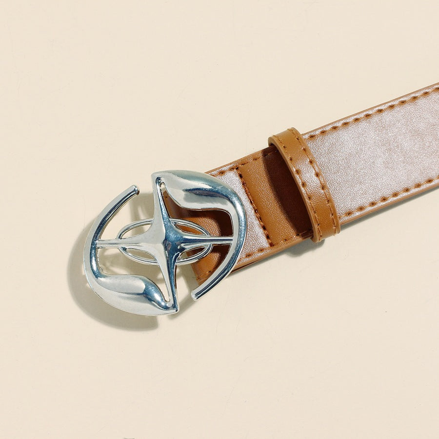 【爆売れ中/3color】Twist Emblem Leather Belt mry001758