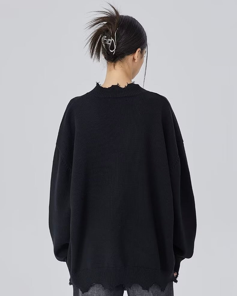 Star Embroidery Knit Sweater mry001834