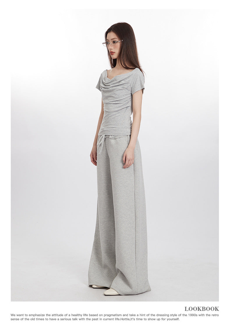 【2color】Silhouette Flow Draped T-Shirt mry001688