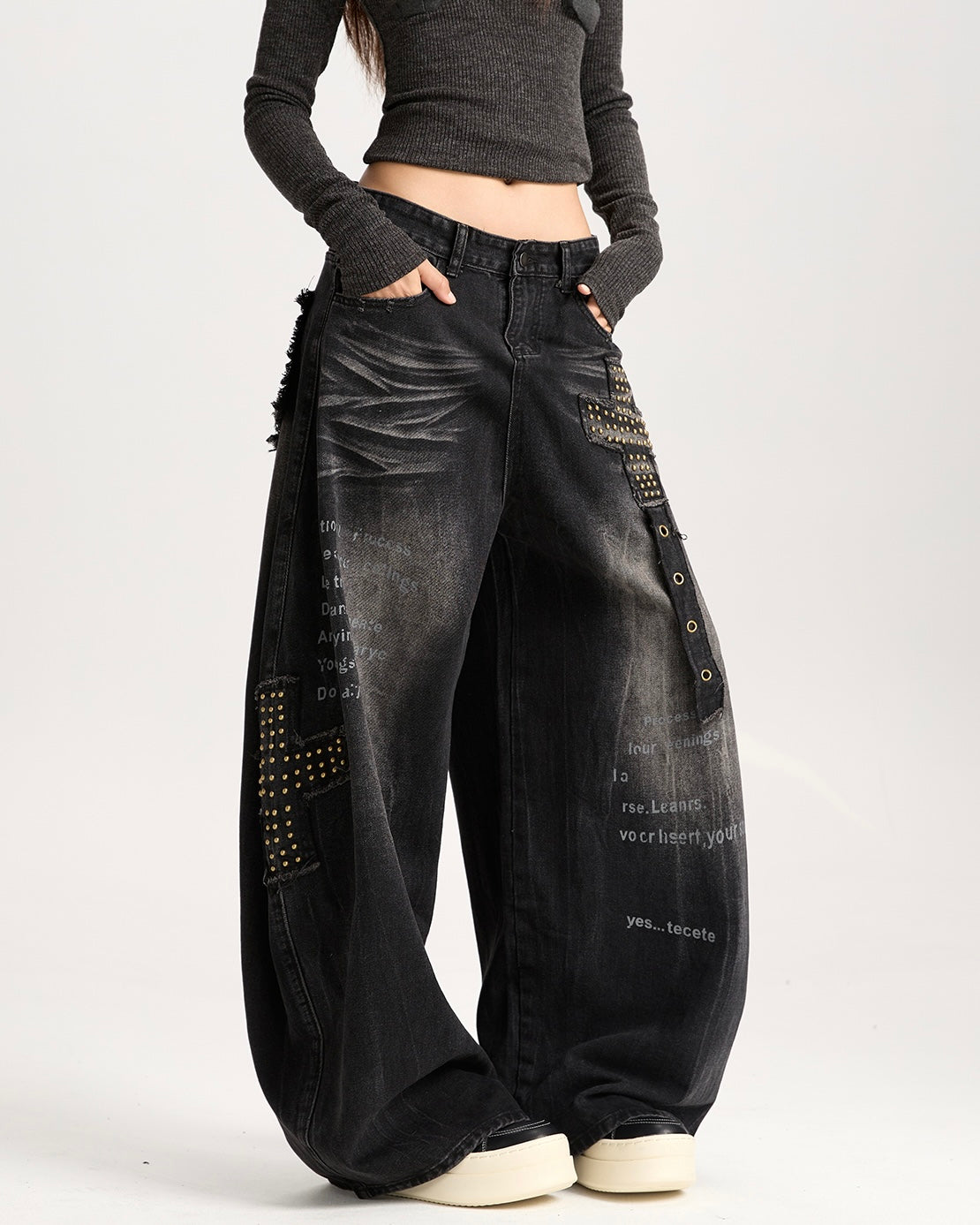 【COVER:FIT】 Cross Baggy Denim Pants mry001870