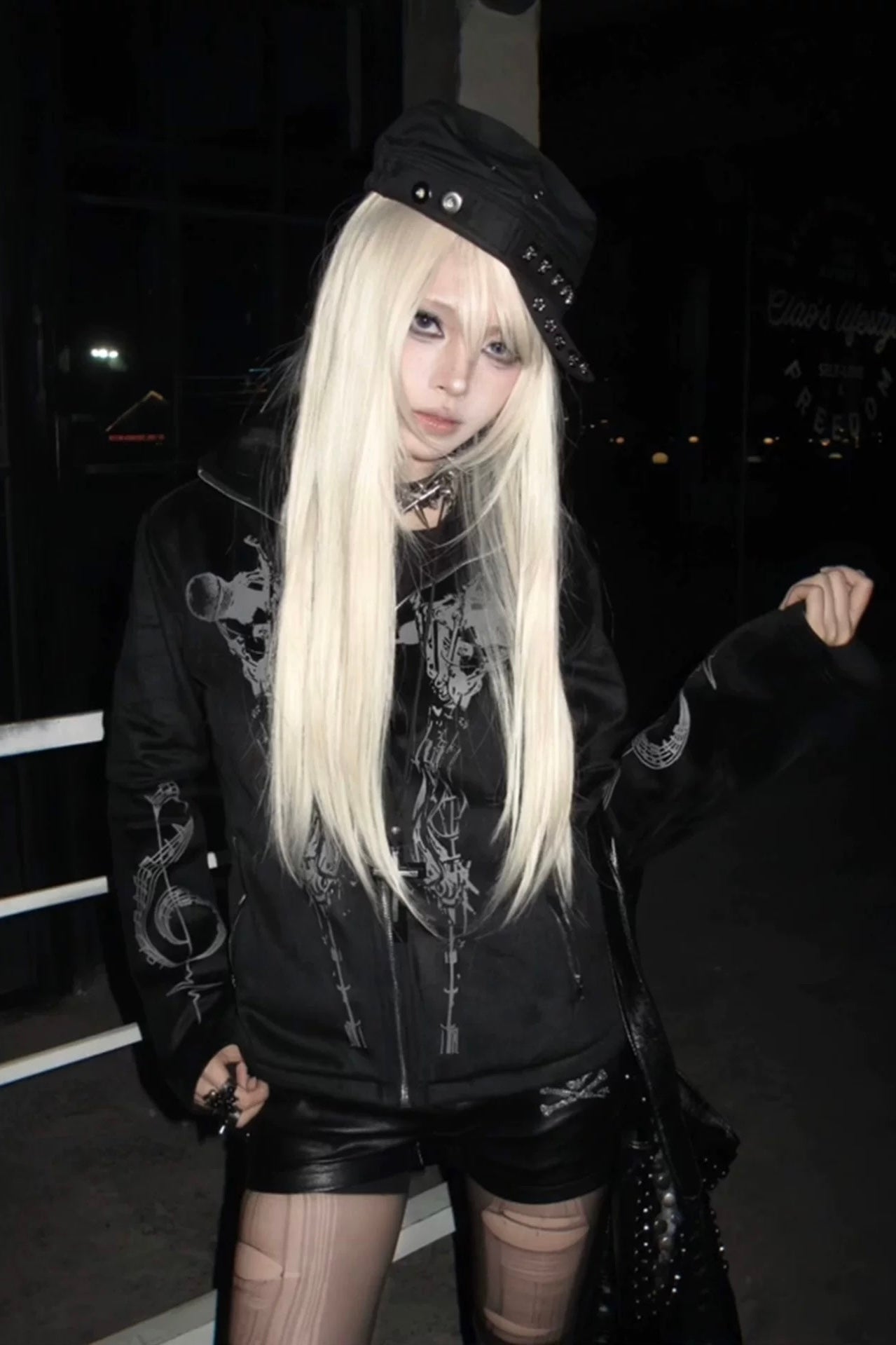 Dual Gun Gothic Zip Hoodie Jacket mry002209