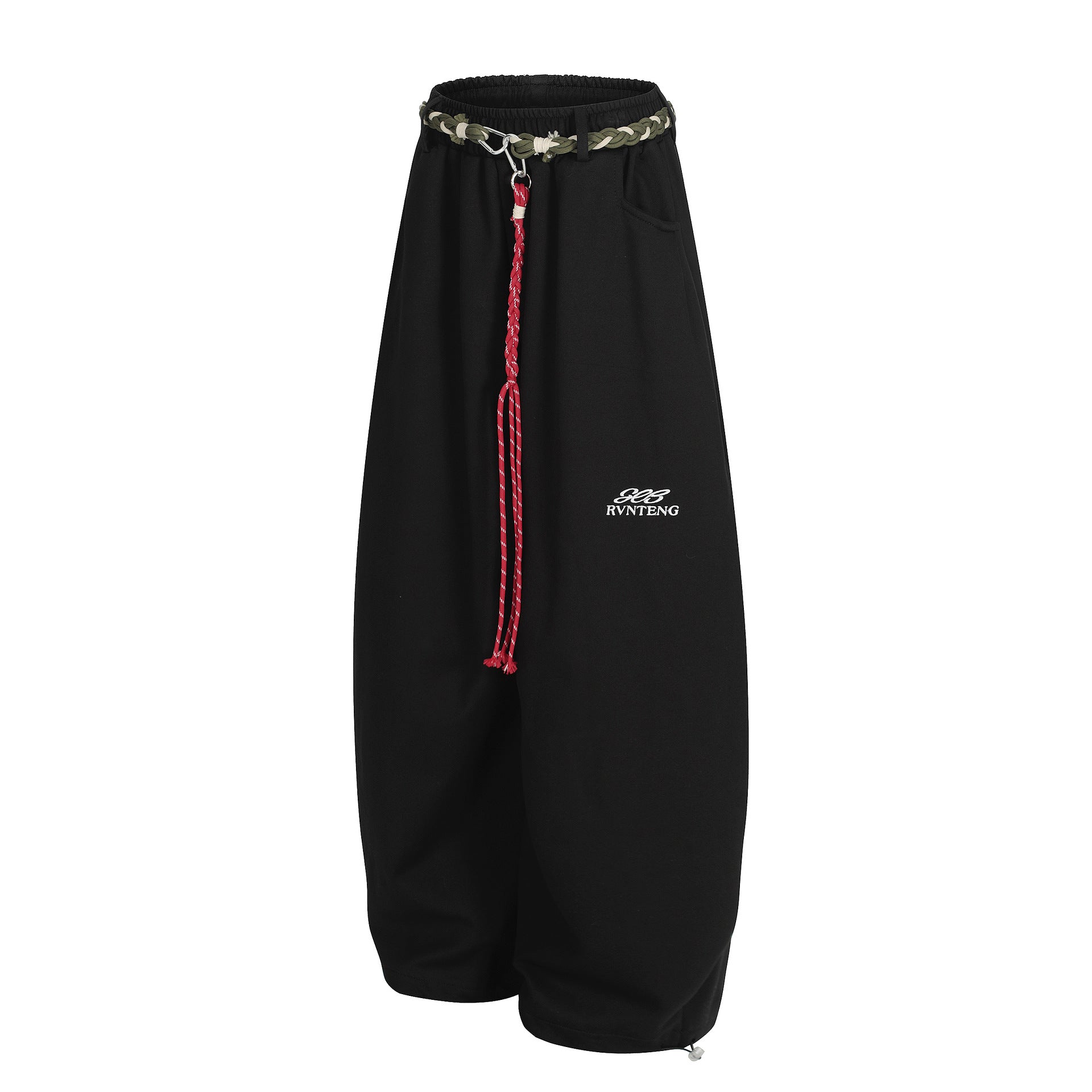 『SNS大人気パンツ💥』【2color】Belt Rope Wide Leg Sweatpants mry001805