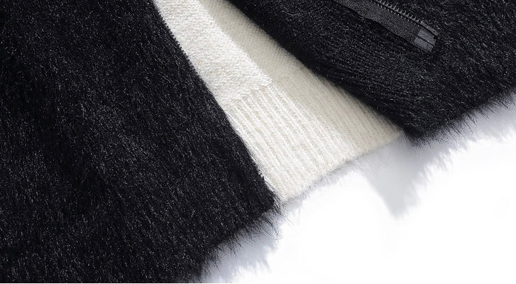 Unisex Fur Cross Zip Jacket mry002025