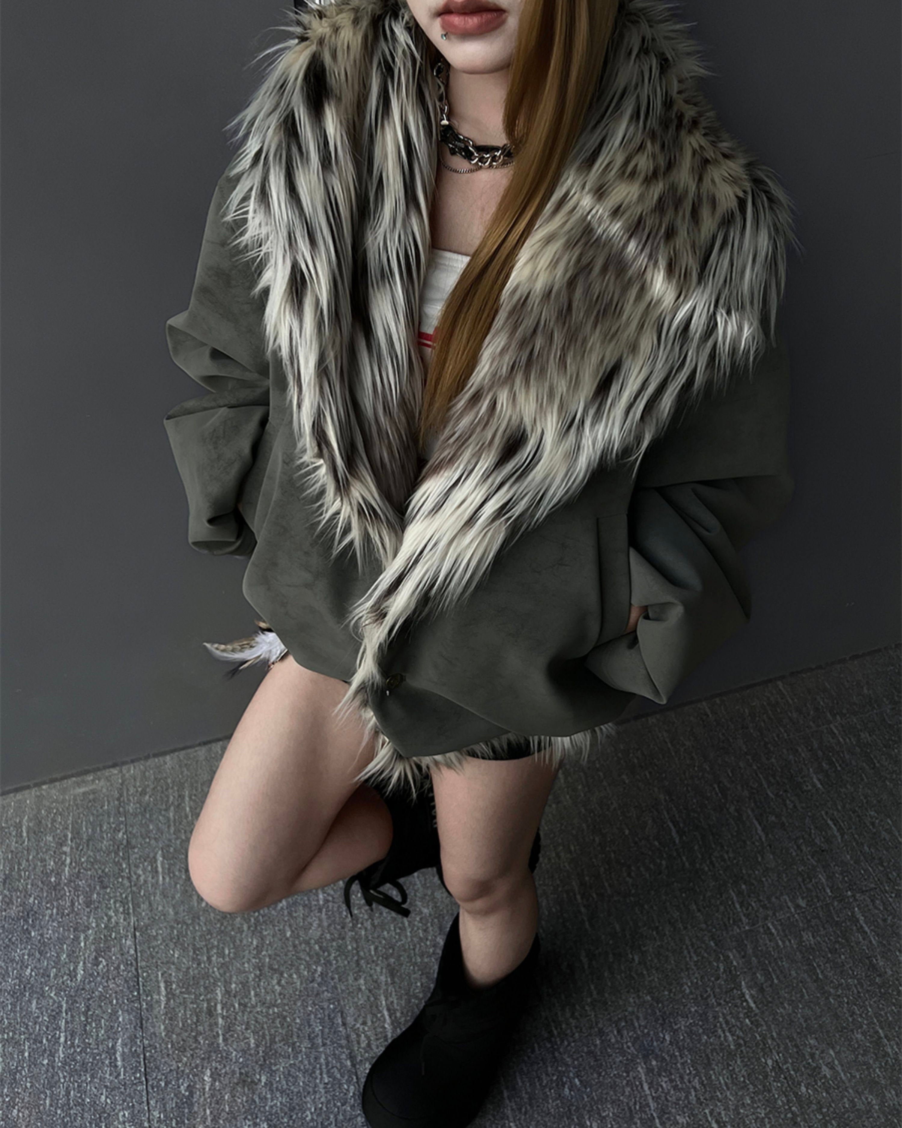 Edge Style Fur Trim Jacket mry002090