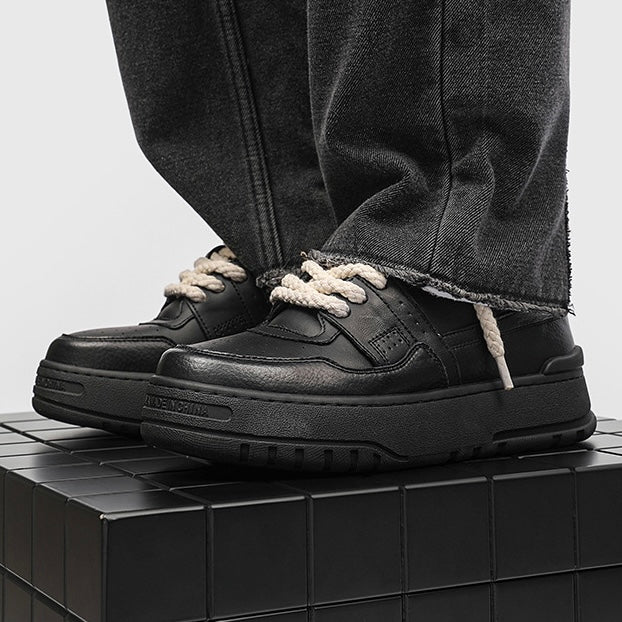 【評価★4.8以上/期間限定SALE】Rope Lace Street Platform Shoes mry001950